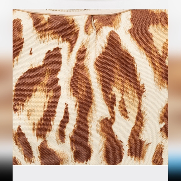 Dior Authentic Beige/Brown Leopard Printed Fabric and Leather Buckle Handle Hobo - Picture 5 of 15